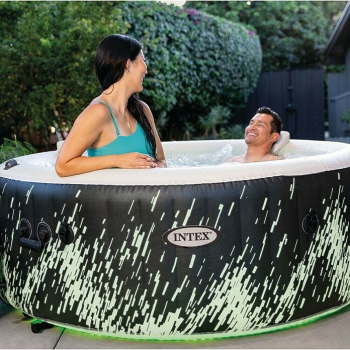 Intex Whirlpool PureSpa Glow Deluxe 4 Personen LED Multicolor